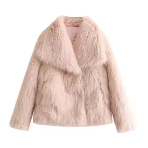 Winter Plush Thicken Lapel Coat