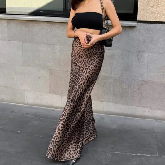 Leopard Print Dress with Fashion Mermaid Skirt