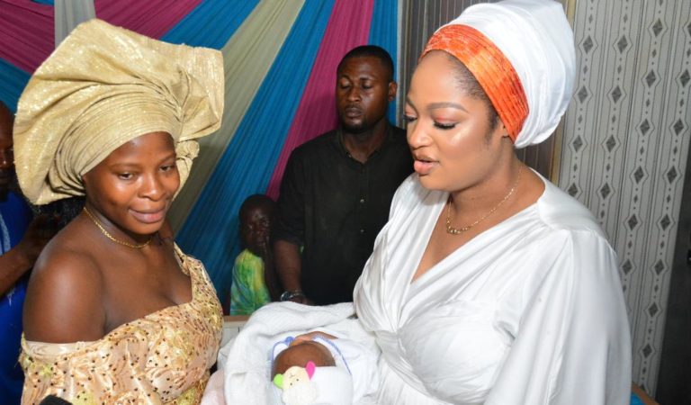 End SARS: Baby born in Ondo prison christened, gets scholarship [PHOTOS]